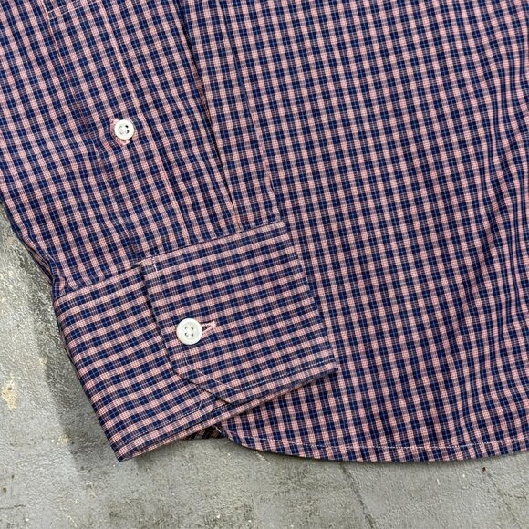 Spier & Mackay Dress Shirt Purple Check Long Sleeve Button Down Cotton 16 Large - Picture 4 of 12